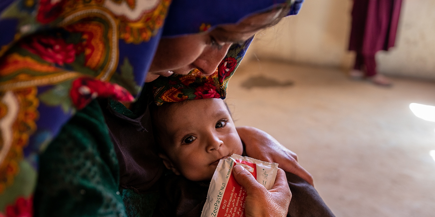 Afghanistan, a mother feeds her 2-year-old daughter who had been malnourished. Afghanistan, a mother feeds her 2-year-old daughter who had been malnourished.