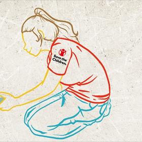 An illustration of a young Afghan refugee playing with blocks with a Save the Children staffer in a transit shelter. An illustration of a young Afghan refugee playing with blocks with a Save the Children staffer in a transit shelter.