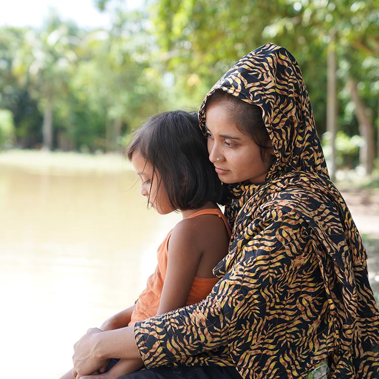Flooding in Cox Bazar, Bangladesh affects Fahima*, 25 and her daughter Nisha*, 7 Flooding in Cox Bazar, Bangladesh affects Fahima*, 25 and her daughter Nisha*, 7