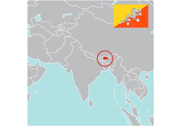 Map of Bhutan Map of Bhutan
