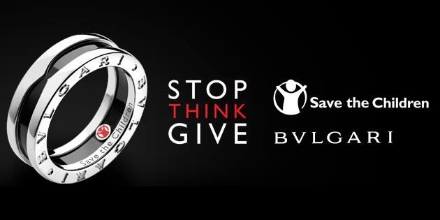 Since beginning its unique partnership in 2009 with Save the Children, Bvlgari has raised over $85 million globally through sales of an iconic Save the Children jewelry collection. This is a ring with the Save the Children logo. Photo credit: Save the Children 2019. Since beginning its unique partnership in 2009 with Save the Children, Bvlgari has raised over $85 million globally through sales of an iconic Save the Children jewelry collection. This is a ring with the Save the Children logo. Photo credit: Save the Children 2019.