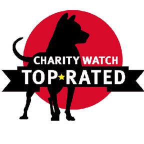 Charity reviewer Charity Watch badge recognizing Save the Children as a top-rated charity organization.