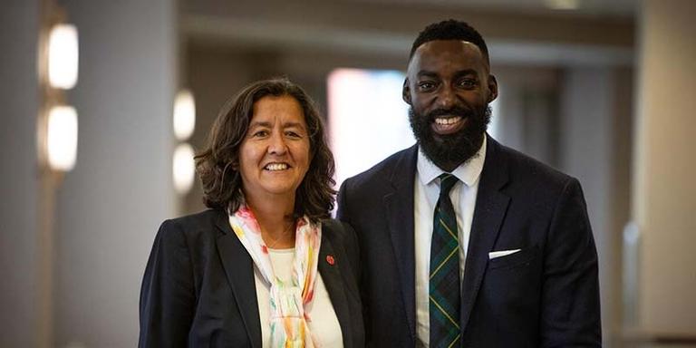 Janti Soeripto is President & Chief Executive Officer of Save the Children US, stands next to Chef Eric Adjepong. Janti Soeripto is President & Chief Executive Officer of Save the Children US, stands next to Chef Eric Adjepong.