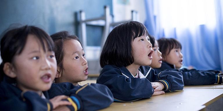 Children attending a singing class in Dali, Yunnan province. Children attending a singing class in Dali, Yunnan province.