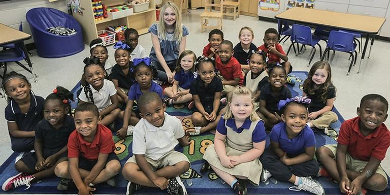 Dakota Fanning is a Save the Children ambassador and visits students at a Save the Children sponsored school. Photo Credit: Save the Children 2017. Dakota Fanning is a Save the Children ambassador and visits students at a Save the Children sponsored school. Photo Credit: Save the Children 2017.