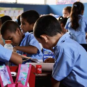 Elementary-school children participating in educational activities in El Salvador. This school receives sponsorship from Save the Children and our generous donors. Photo credit: Tanya Weinberger/Save the Children, May 2013. Elementary-school children participating in educational activities in El Salvador. This school receives sponsorship from Save the Children and our generous donors. Photo credit: Tanya Weinberger/Save the Children, May 2013.