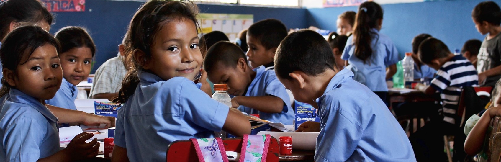 Elementary-school children participating in educational activities in El Salvador. This school receives sponsorship from Save the Children and our generous donors. Photo credit: Tanya Weinberger/Save the Children, May 2013.