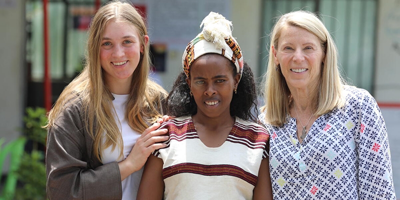 Ethiopia, Elsa and Caroline with a LEEP participant Ethiopia, Elsa and Caroline with a LEEP participant