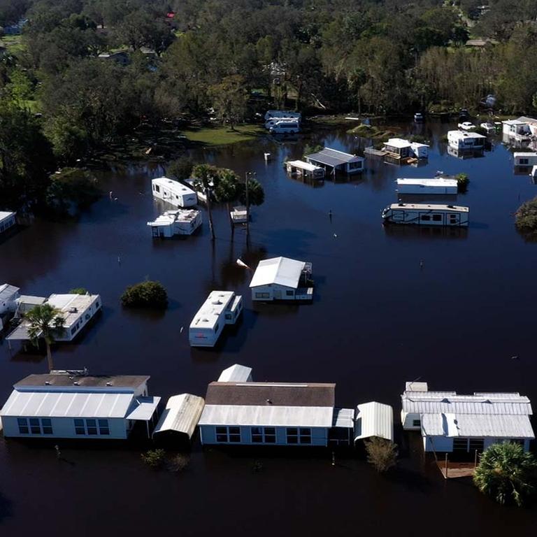 Florida, roadways are flooded as a result of the deadly Category 4 Hurricane Ian. Florida, roadways are flooded as a result of the deadly Category 4 Hurricane Ian.