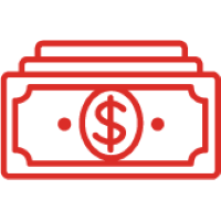 Icon Money - red Icon Money - red