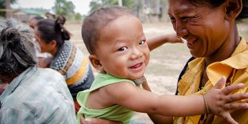 A smiling baby in Laos A smiling baby in Laos