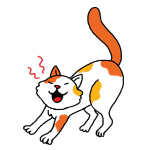 Cat stretching graphic Cat stretching graphic