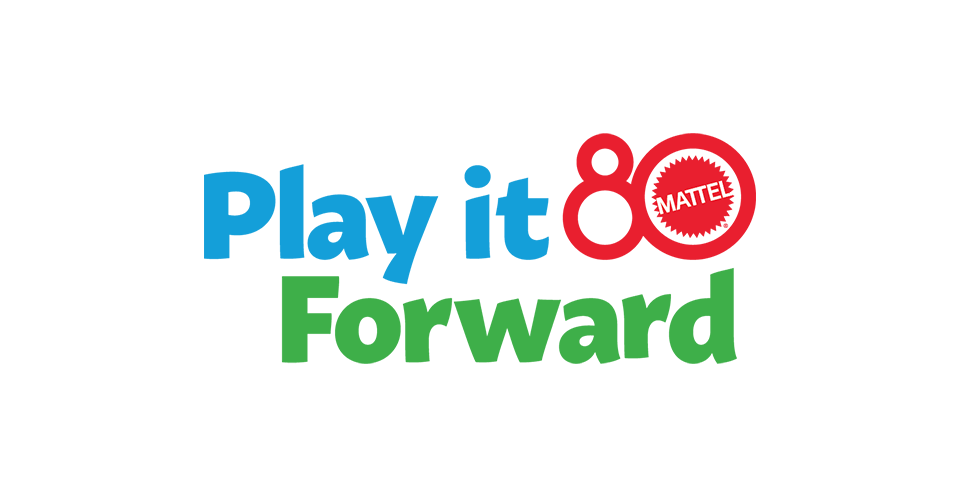 Mattel 80th Play it Forward logo