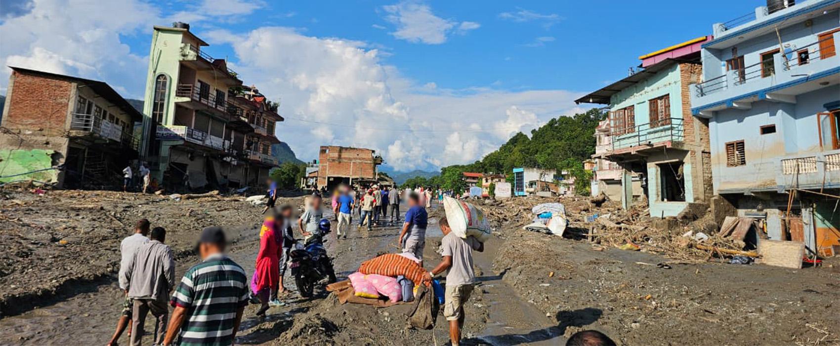 Nepal flash flood emergency response