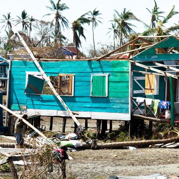 Nicaragua, a photo of a destroyed house after Hurricane Eta Nicaragua, a photo of a destroyed house after Hurricane Eta