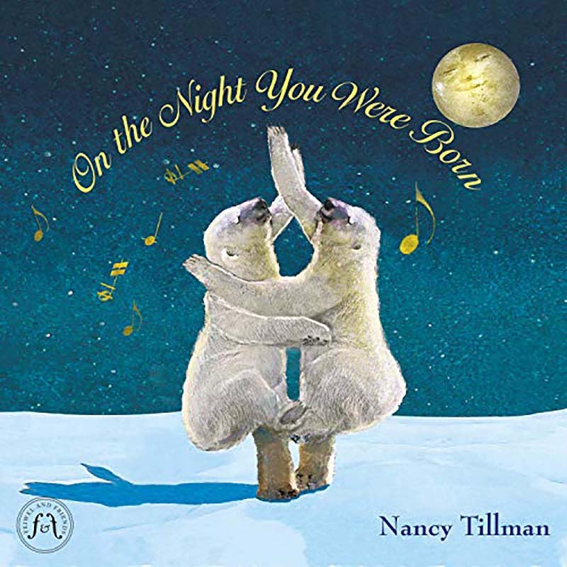 On the Night You Were Born cover featured on the Refugee Experience booklist shows 2 polar bears dancing in the moonlight. On the Night You Were Born cover featured on the Refugee Experience booklist shows 2 polar bears dancing in the moonlight.