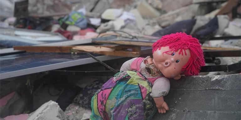 Syria, a doll is seen in the rubble of a collapsed building due to the earthquake in Syria Syria, a doll is seen in the rubble of a collapsed building due to the earthquake in Syria