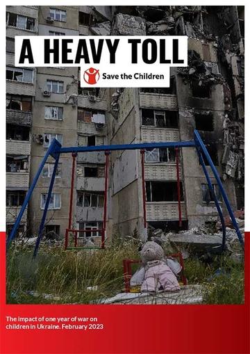 The cover of A Heavy Toll report: One Year of War in Ukraine The cover of A Heavy Toll report: One Year of War in Ukraine