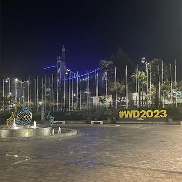 A scenic photo showing the #WD2023 sign for the Women Deliver Conference in Rwanda. A scenic photo showing the #WD2023 sign for the Women Deliver Conference in Rwanda.
