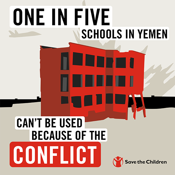 Yemen schools in conflict graphic Yemen schools in conflict graphic
